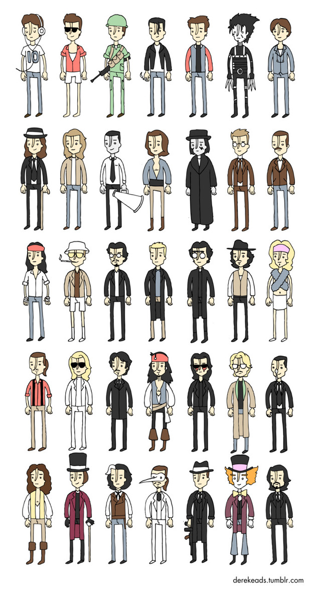 johnny depp - Sus personajes -