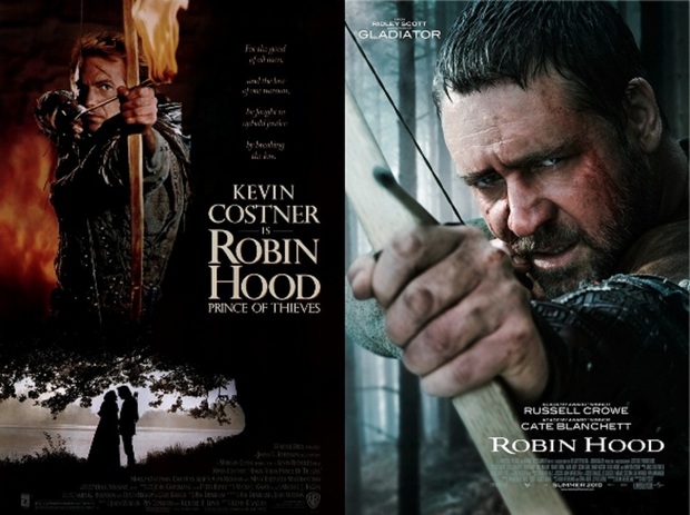 Duelos de Cine: Robin Hood (K. Costner) - Robin Hood (R. Crowe)