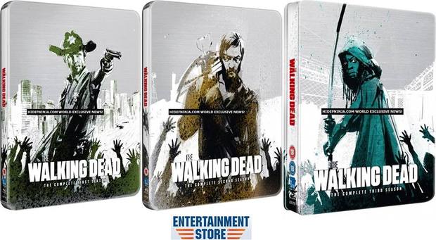 The Walking Dead Season 1,2 SteelBook Season 3 Jumbo SteelBook Entertainment Store Exclusive UK - HDN World