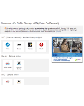 FilmAffinity se abre a la venta y alquiler de DVD y Blu Ray