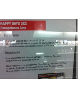 Excepciones 3x2 Fnac (Tienda física - Málaga)