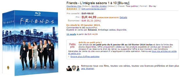 La serie 'Friends' por menos de 50€ en Amazon.fr!