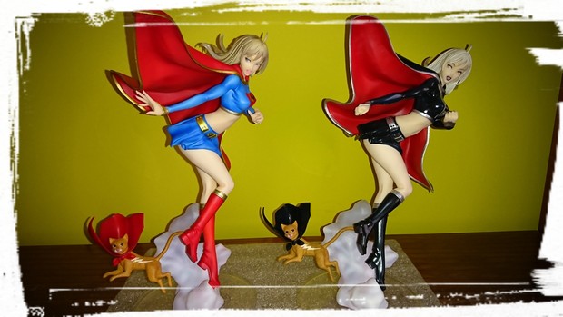Supergirl and Evil Bishoujo Kotobukiya Figures