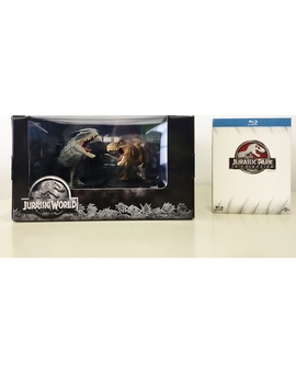 Imagen real Jurassic world gift set.