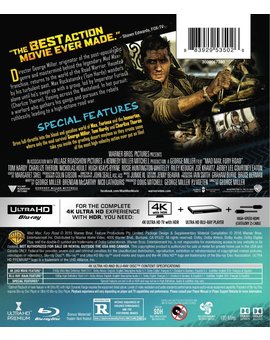 Trasera Mad Max Ultra HD Blu-ray.