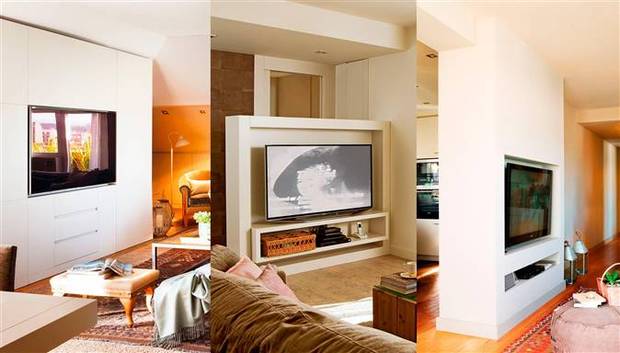 TV colgada en pared o sobre mesa