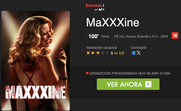 MaXXXine en Movistar+