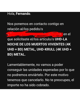 Cancelaciones Fnac