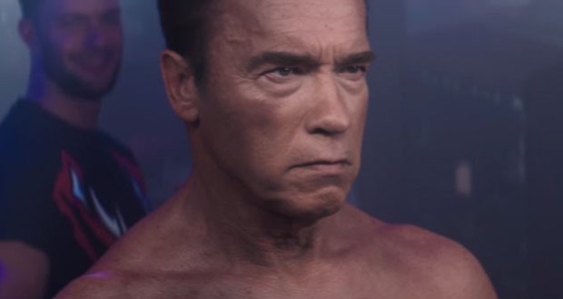 Recreacion de la escena del bart de T2 con arnold para el trailer del videojuego WWE