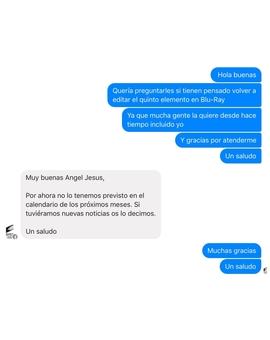 Respuesta de Sony sobre el quinto elemento