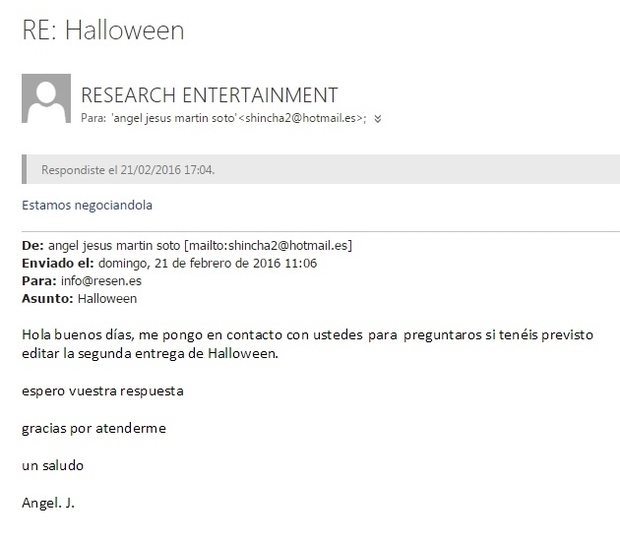 Respuesta de Resen sobre Halloween II