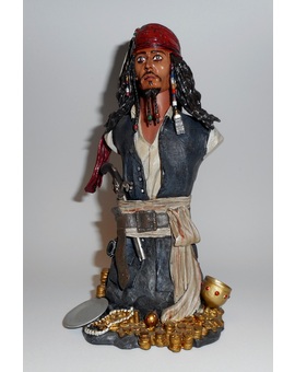 Busto Piratas Del Caribe Jack Sparrow 