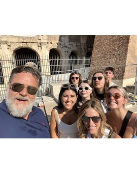 Russell Crowe en el Coliseo de vacaciones 