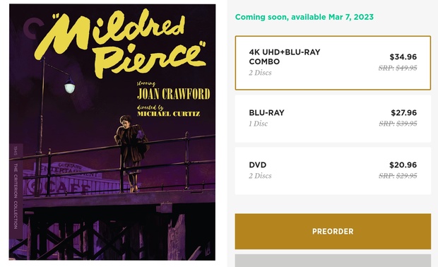 Mildred Pierce 4K UHD 