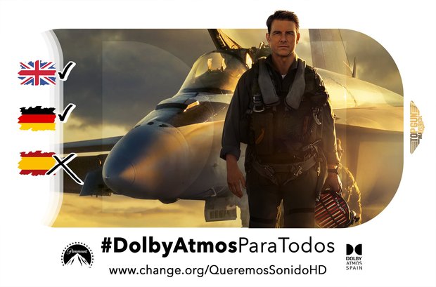 Paramount copia a Universal y pone alemán en Atmos en Top Gun