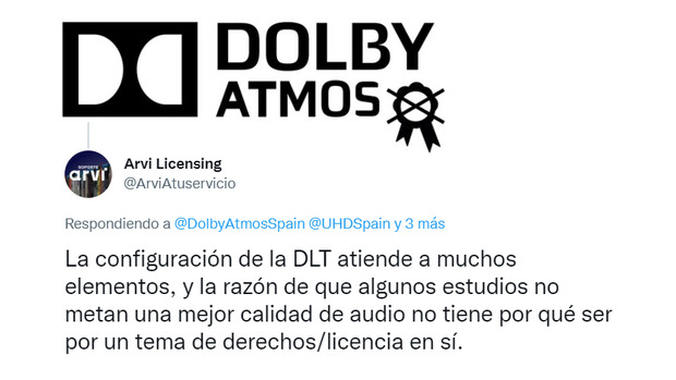 ¡Confirmado! Dolby Atmos no tiene pago por licencia para formato físico