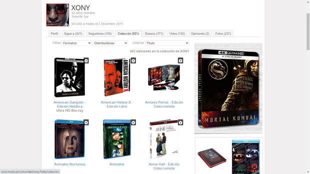 600 Títulos en Mubis!!!... mi "Colección" BD-4K con Castellano a día de hoy...