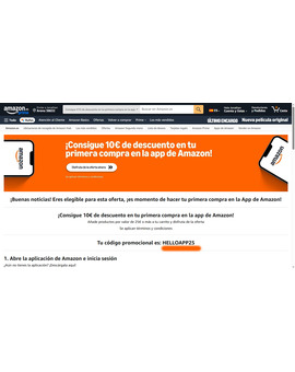 -10€ de DESCUENTO en APP Amazon.ES!!! (compra 25€)