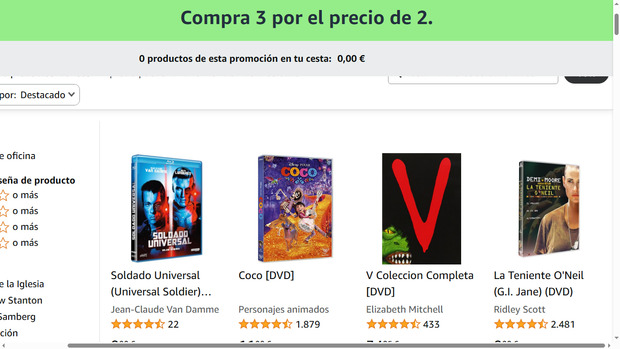 3X2 (y alguna otra oferta) en varias TIENDAS (Amazones, ECI)