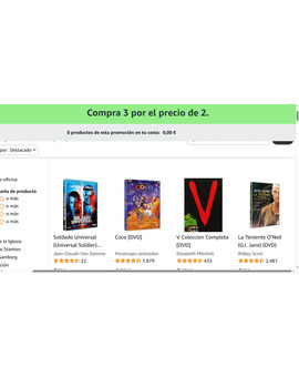 3X2 (y alguna otra oferta) en varias TIENDAS (Amazones, ECI)