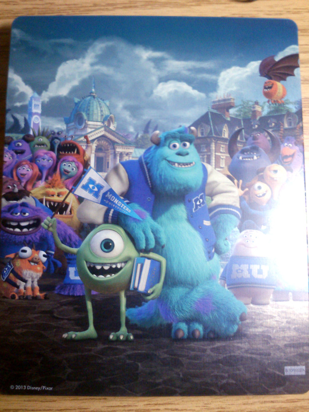 Contraportada Steelbook Monstruos University