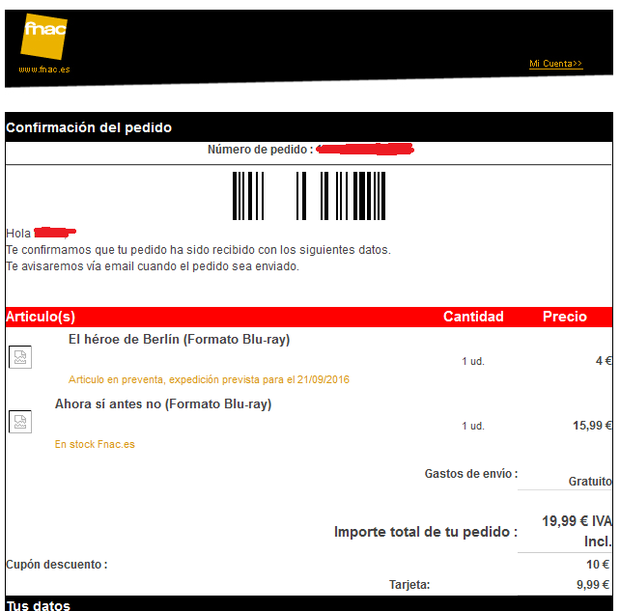 A buen entendedor pocas palabras bastan... en este caso una imagen para ver los 2 bugs de la promo de Fnac xD