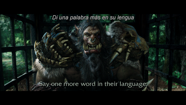Warcraft tambien viene con los subtítulos quemados...