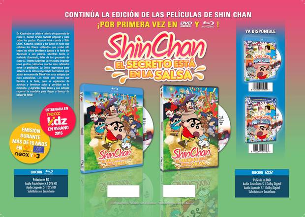 Lanzamientos de Selecta para el 9 noviembre: ShinChan: El secreto está en la salsa