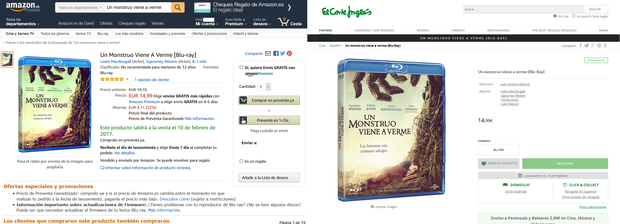 Un monstruo viene a verme baja a 14.99€ su precio de salida