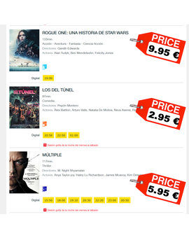 ¿Debería de costar el precio de la entrada en función al coste de las películas?