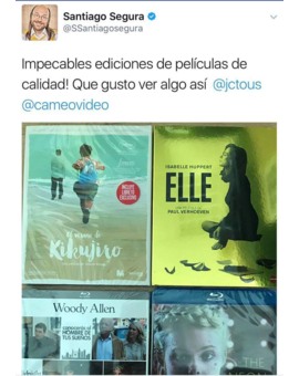 Mensaje de Santiago Segura