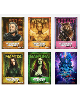 Pósters individuales de Guardianes de la Galaxia Vol. 2