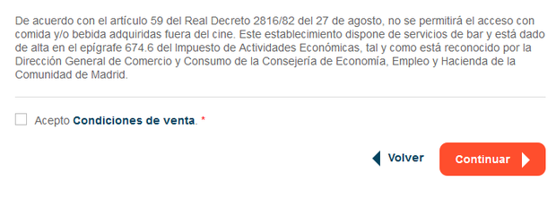 Entonces... ¿se puede o no se puede entrar con comida del exterior al cine?