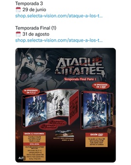 Fechas confirmadas por Selecta para Ataque Titanes