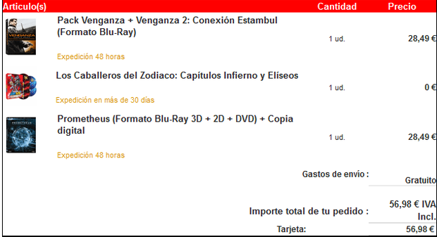 Pack Venganza disponible en el último día del 3x2 Fnac