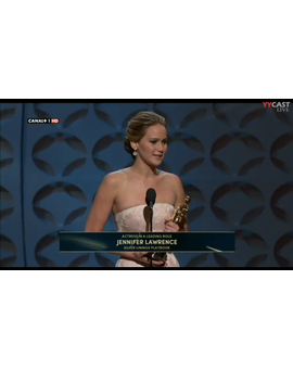 Mejor actriz protagonista a Jennifer Lawrence por El lado bueno de las cosas