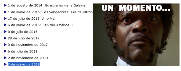 Un pequeño detalle en las fechas de estreno de Marvel...