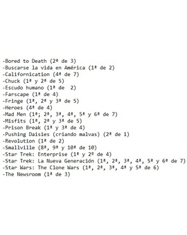 Series incompletas finalizadas