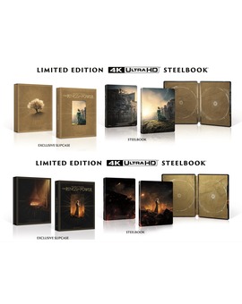 Ediciones steelbook de los anillos del poder con funda