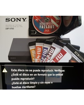 AYUDA: Error de lectura colección Misión: Imposible 4K con SONY UBP-X700