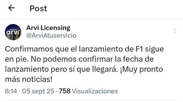 F1 si llegará.