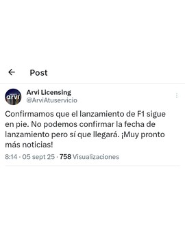 F1 si llegará.