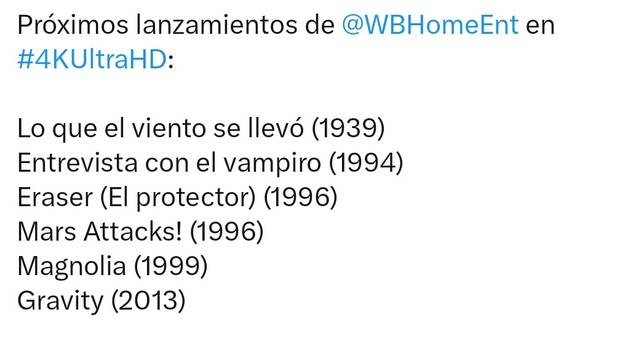 Próximos 4K en 2026