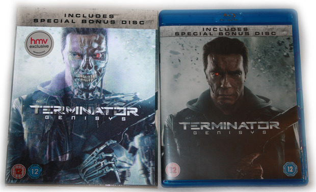 Terminator Genesis HMV exclusive disc slipcover y amarray