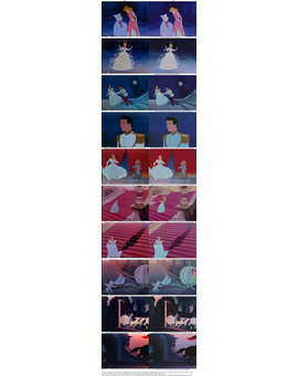 Comparación de colores vhs la cenicienta vs BD