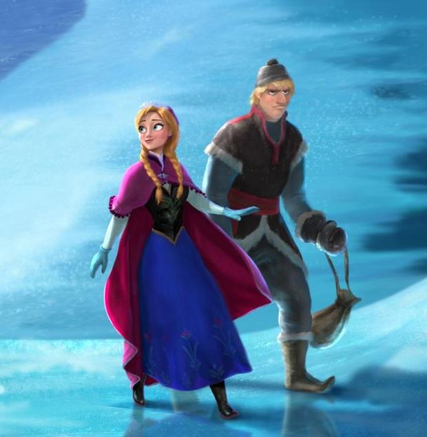 Anna y Kristoff de la nueva pelicula de Disney "Frozen"