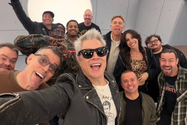 Foto grupal del rodaje de la nueva película de Jackass