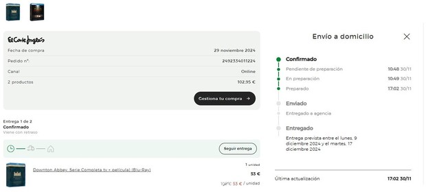 Retrasos con El Corte Inglés