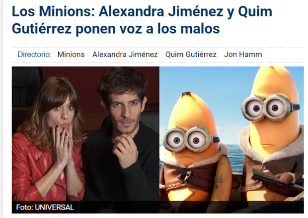 Lo que me temía.. confirmados famosetes para Los Minions