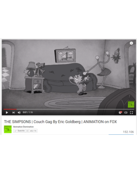 Simpsons Couch Gag de Eric Goldberg (homenaje a Disney)